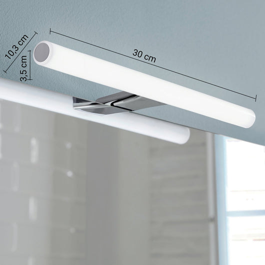 Lampada applique led 30 cm con telaio di fissaggio in resine termoplastice DO43-30 serie Gedy KOS Cromato
