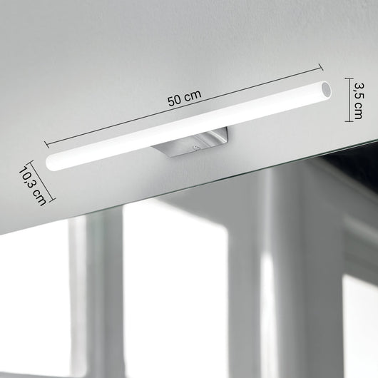 Lampada applique led 50 cm per fissaggio a muro in resine termoplastice DO43-51 serie Gedy KOS Cromato