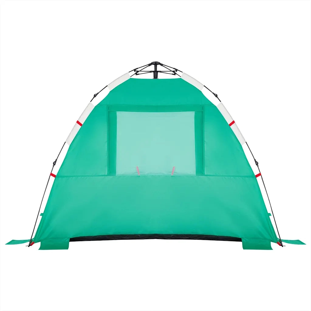 Tenda da Spiaggia 3 Persone-Tenda da campeggio Verde Rilascio Rapido Impermeabile 267145