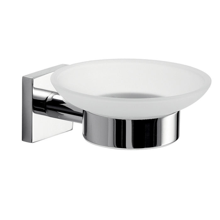 Portasapone da muro in acciaio inox AISI 304 e Cromall FJ11 Gedy serie FUJI Cromato