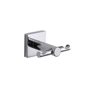Appendiabiti doppio da muro in acciaio inox AISI 304 e Cromall FJ26 Gedy serie FUJI Cromato