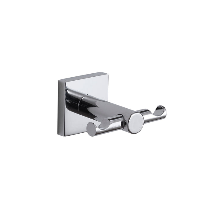 Appendiabiti doppio da muro in acciaio inox AISI 304 e Cromall FJ26 Gedy serie FUJI Cromato
