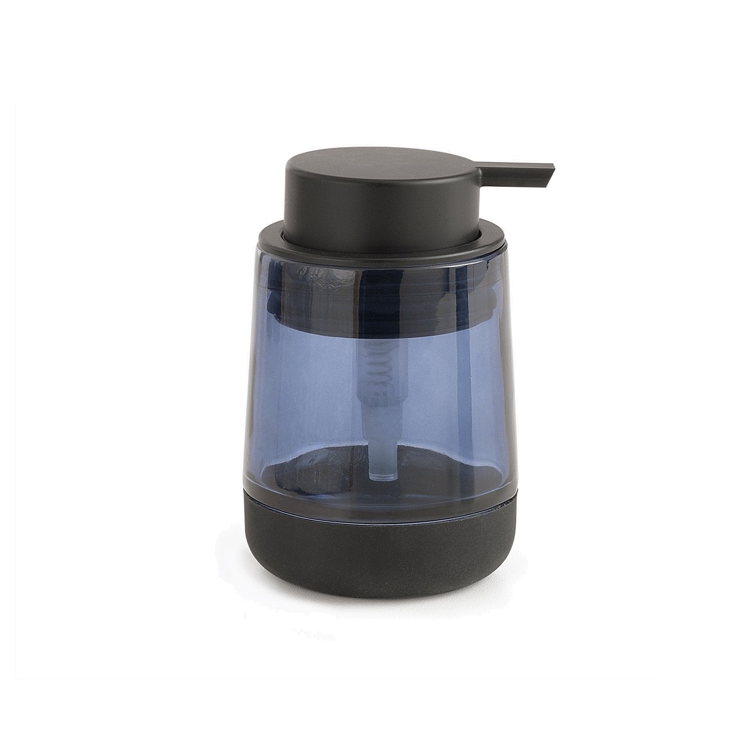 Dosasapone con erogatore in plastica nera d' appoggio in vetro e silicone NC80 Gedy serie NICOLE Blu
