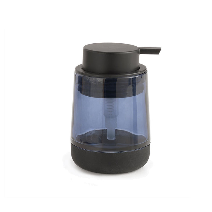 Dosasapone con erogatore in plastica nera d' appoggio in vetro e silicone NC80 Gedy serie NICOLE Blu
