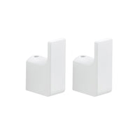 2 Appendiabiti da muro in ottone e Cromall PI27 Gedy serie PIRENEI Bianco Opaco