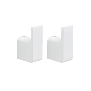 2 Appendiabiti da muro in ottone e Cromall PI27 Gedy serie PIRENEI Bianco Opaco