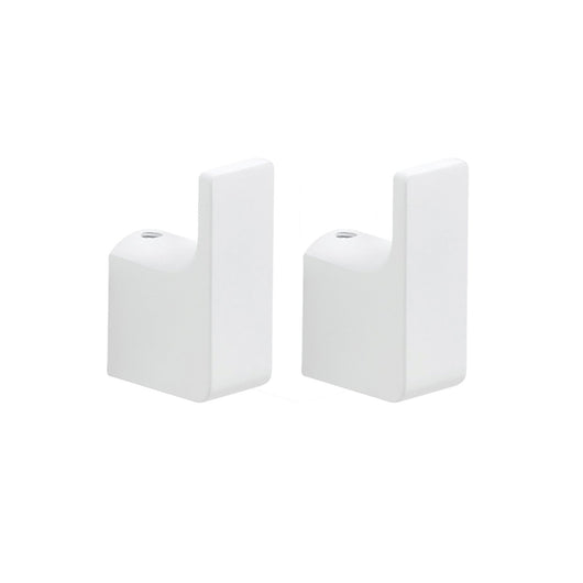 2 Appendiabiti da muro in ottone e Cromall PI27 Gedy serie PIRENEI Bianco Opaco