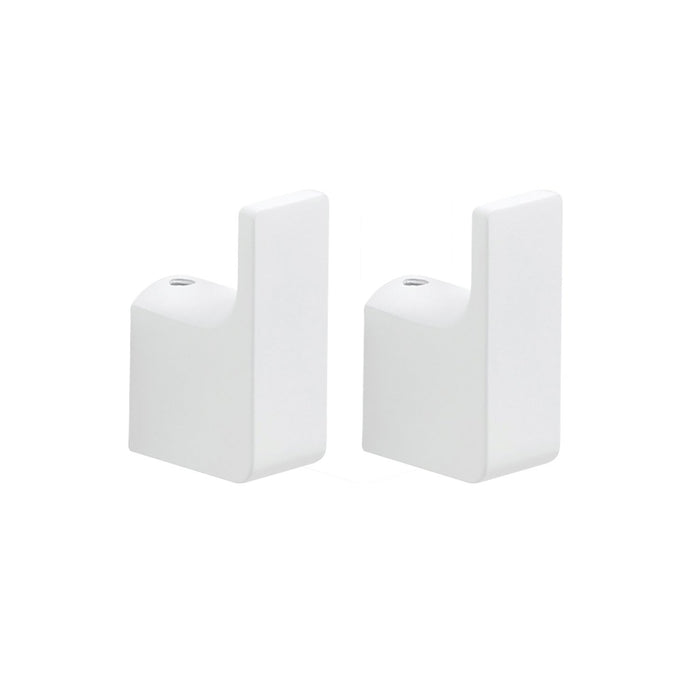 2 Appendiabiti da muro in ottone e Cromall PI27 Gedy serie PIRENEI Bianco Opaco