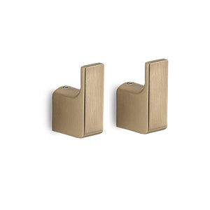 2 Appendiabiti da muro in ottone e Cromall PI27 Gedy serie PIRENEI Oro Matt