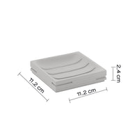 Portasapone d'appoggio in resina QU11 Gedy serie QUADROTTO Grigio