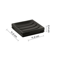 Portasapone d'appoggio in resina QU11 Gedy serie QUADROTTO Nero