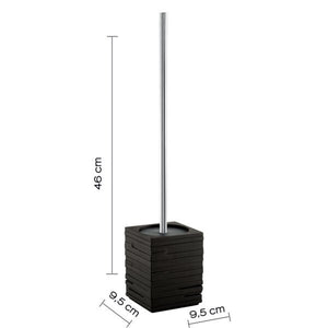 Scopino con ciuffo in setole d'appoggio in resina QU33 Gedy serie QUADROTTO Nero