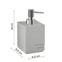 Dosasapone con erogatore in plastica d'appoggio in resina QU81 Gedy serie QUADROTTO Grigio