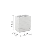 Portaspazzolini d'appoggio in resina QU98 Gedy serie QUADROTTO bianco