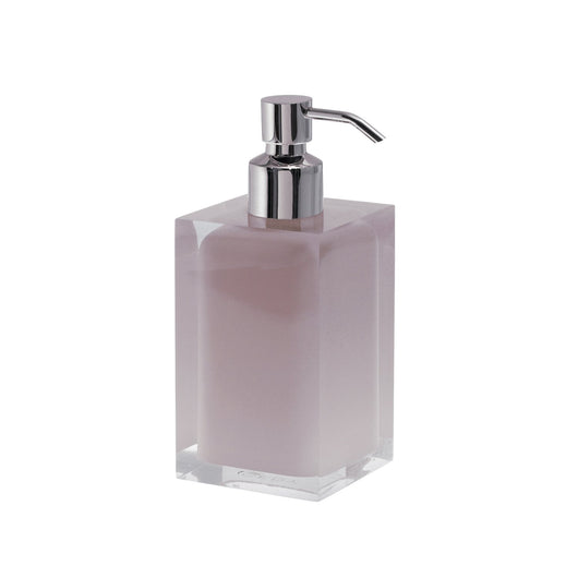 Dosasapone con erogatore in metallo cromato d'appoggio RA81 Gedy serie RAINBOW Rosa