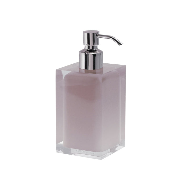 Dosasapone con erogatore in metallo cromato d'appoggio RA81 Gedy serie RAINBOW Rosa