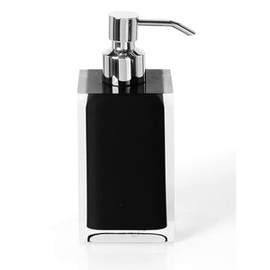 Set completo accessori 4 pezzi d'appoggio in resina RA99 Gedy serie RAINBOW Nero