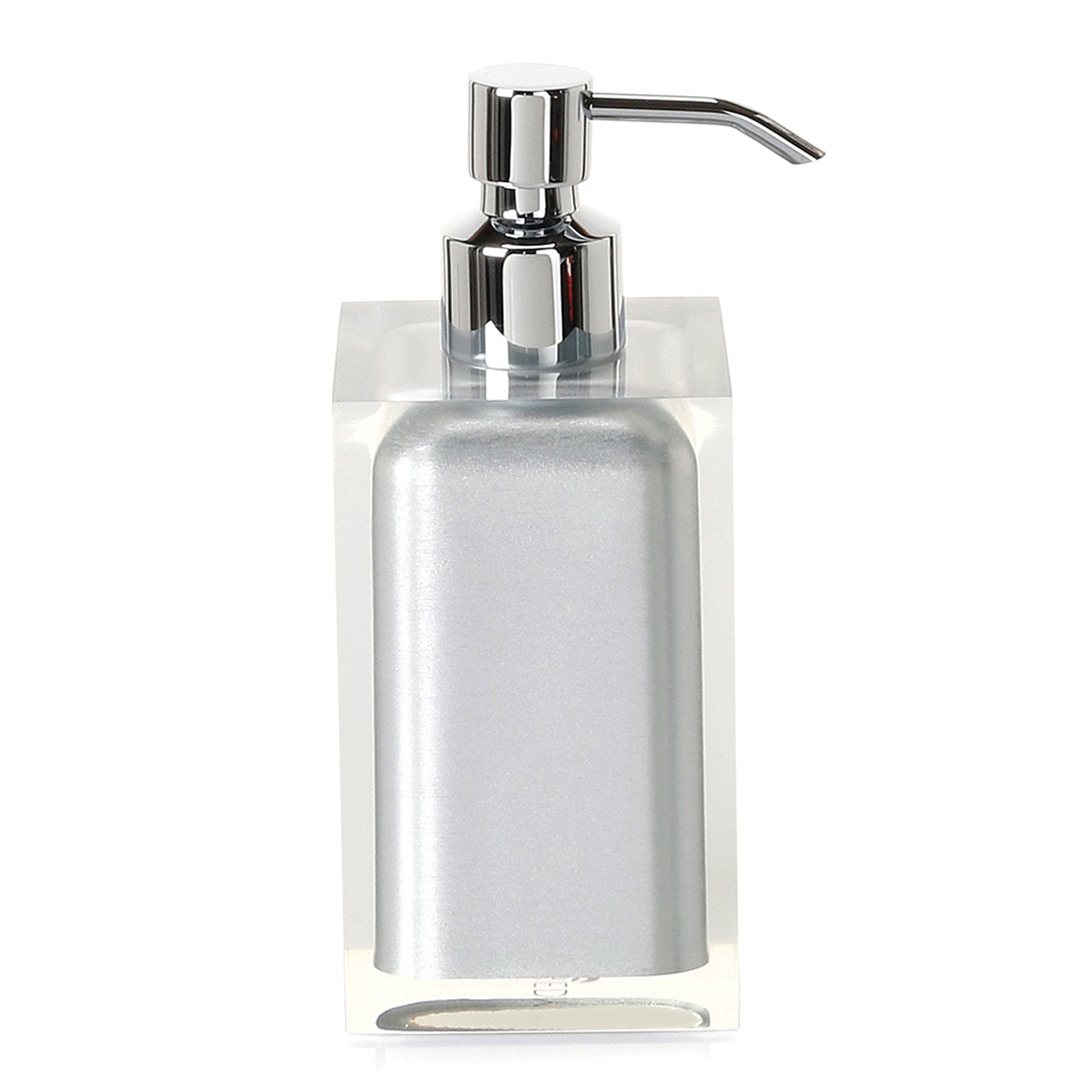 Dosasapone con erogatore in metallo cromato d'appoggio RA81 Gedy serie RAINBOW Argento