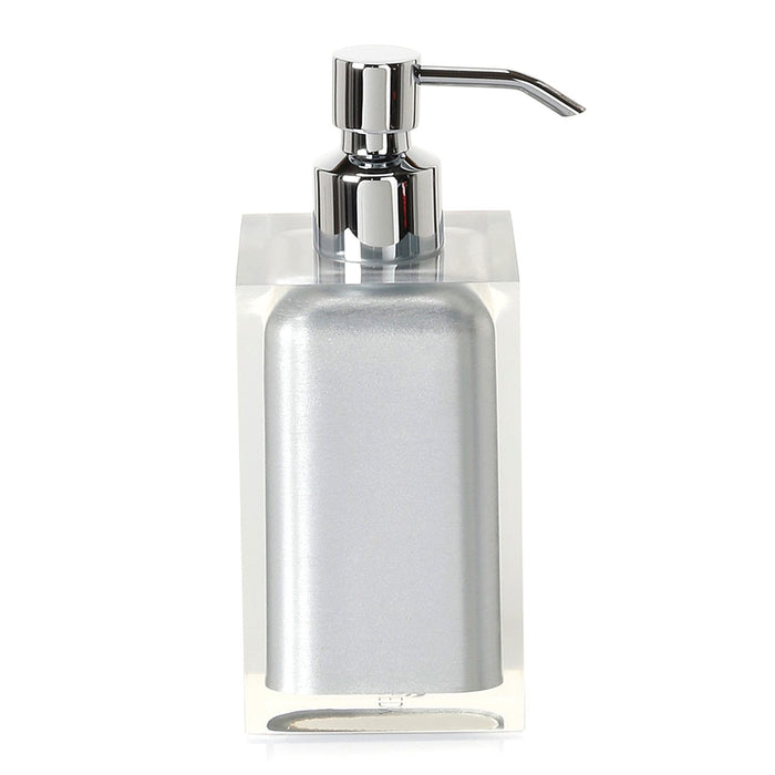 Dosasapone con erogatore in metallo cromato d'appoggio RA81 Gedy serie RAINBOW Argento