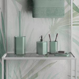 Set completo accessori 4 pezzi d'appoggio in resina RA99 Gedy serie RAINBOW Verde Menta