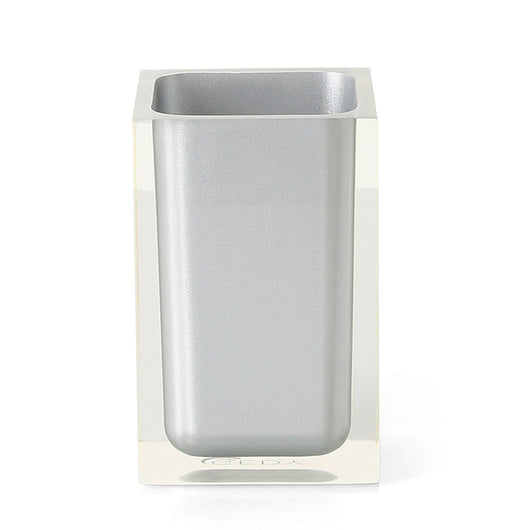 Portaspazzolini d'appoggio in resina RA98 Gedy serie RAINBOW Argento