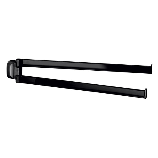 Portasalviette a snodo da muro in acciaio inox e Cromall ST23 Gedy serie STELVIO Nero Opaco