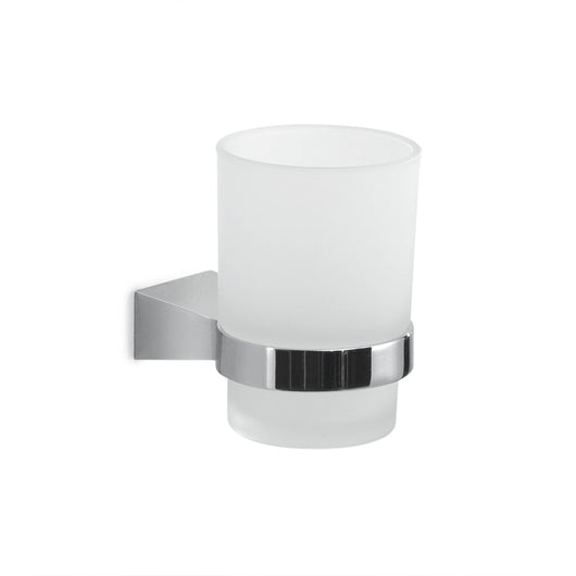 Portaspazzolini da muro in acciaio inox e Cromall TN10 Gedy serie TONALE Cromato