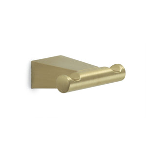 Appendiabiti doppio da muro in acciaio inox e Cromall TN26 Gedy serie TONALE Oro Matt