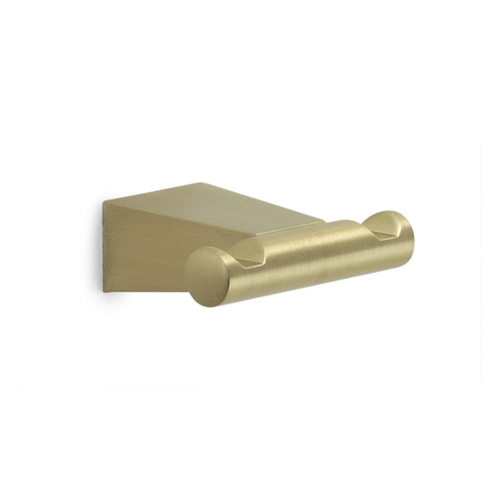 Appendiabiti doppio da muro in acciaio inox e Cromall TN26 Gedy serie TONALE Oro Matt