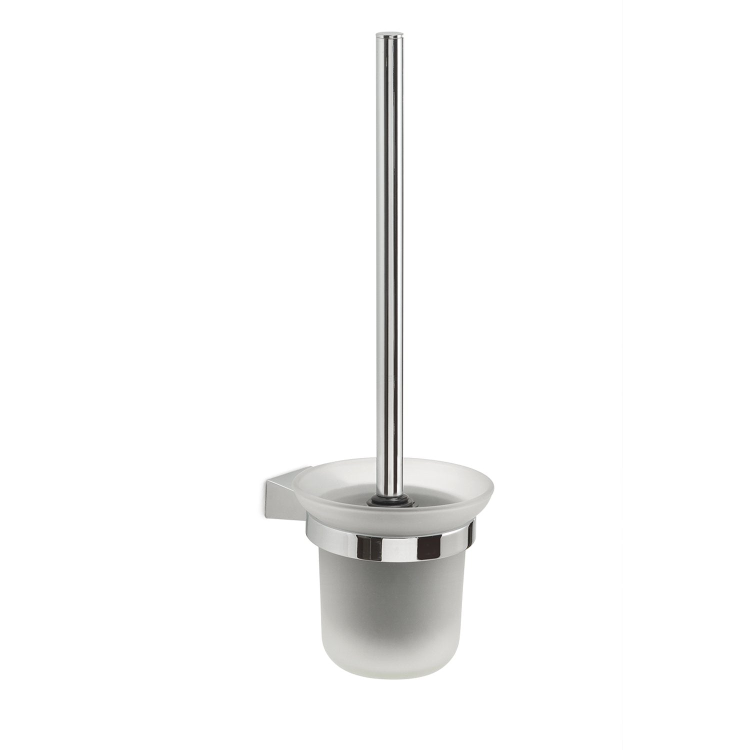 Scopino WC con ciuffo in setole da muro in acciaio inox e Cromall TN33-03 Gedy serie TONALE Cromato