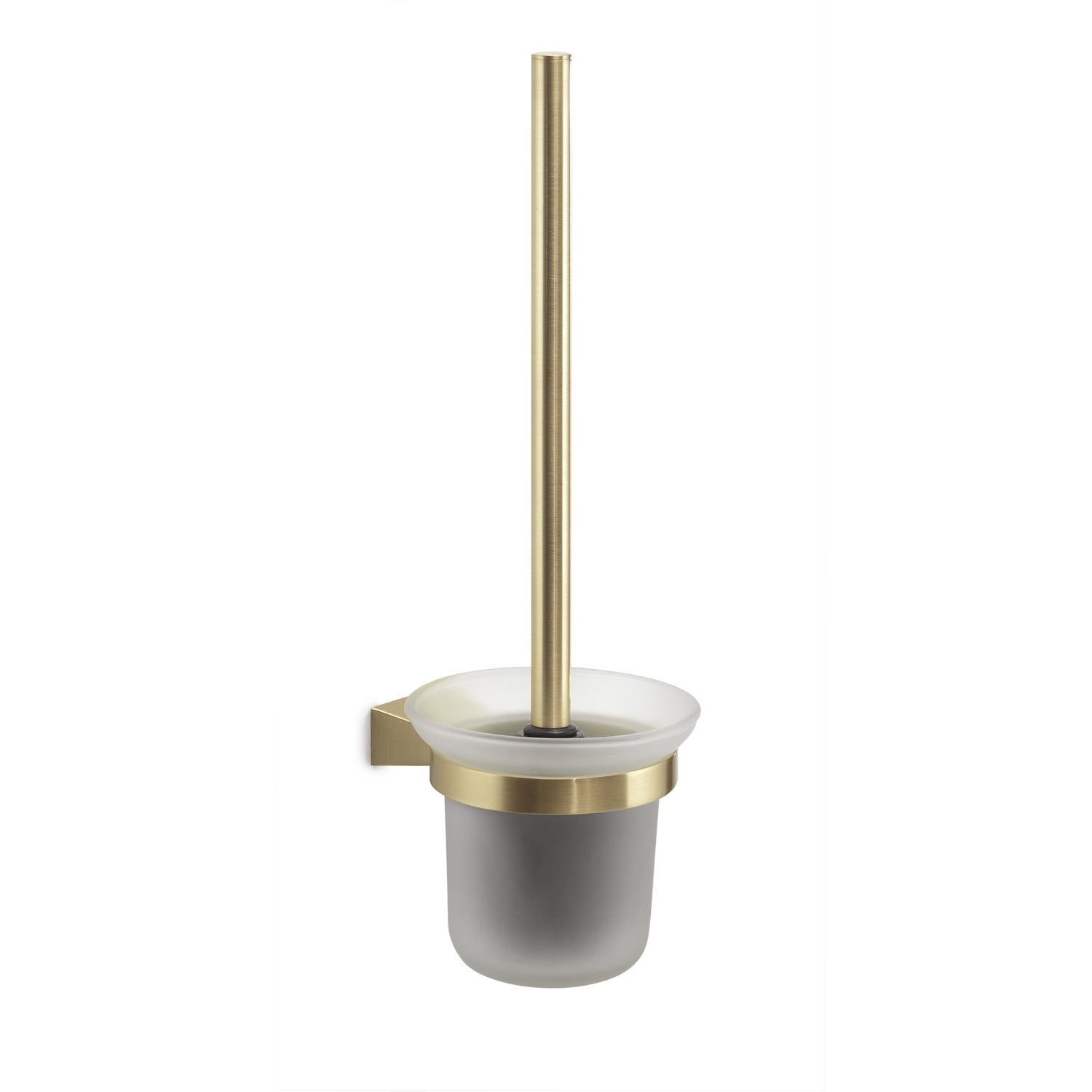 Scopino WC con ciuffo in setole da muro in acciaio inox e Cromall TN33-03 Gedy serie TONALE Oro Matt