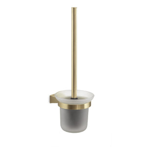 Scopino WC con ciuffo in setole da muro in acciaio inox e Cromall TN33-03 Gedy serie TONALE Oro Matt
