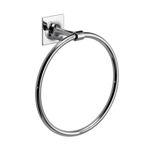 Portasalviette ad anello da muro in ottone e Cromall WZ70 Gedy serie WIZARD Cromato