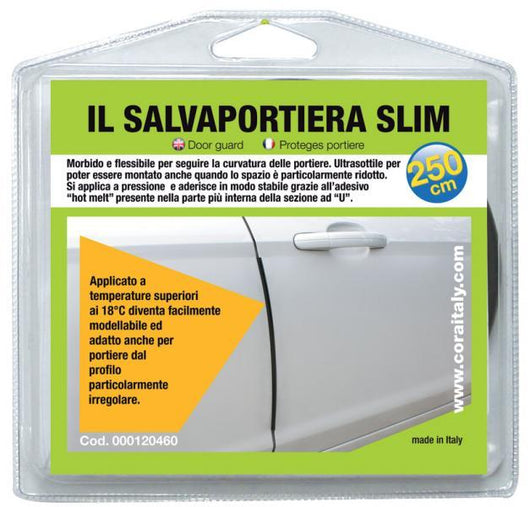 Salvaportiere Adesivo Nero Slim Rotolo 2,5 mt