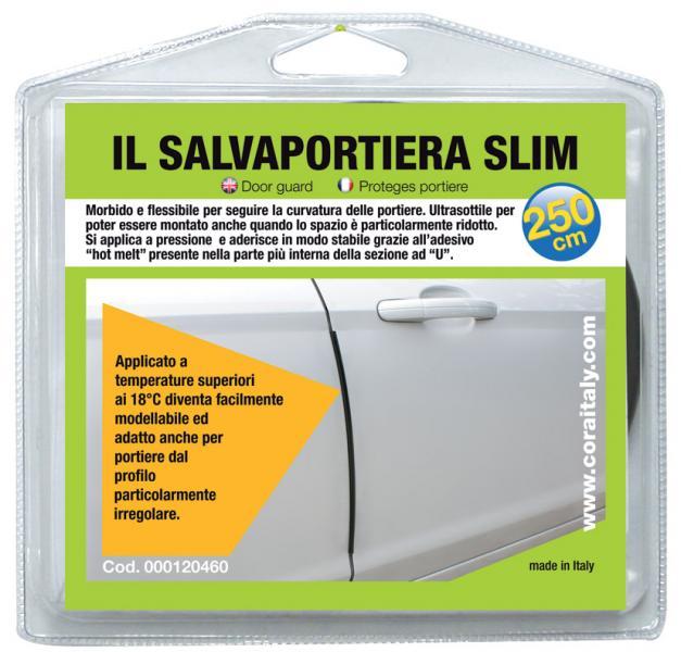 Salvaportiere Adesivo Nero Slim Rotolo 2,5 mt