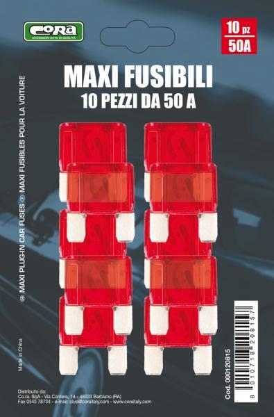 Maxi Fusibili 50a 10 pz