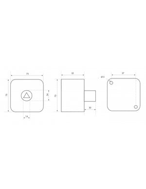 Selettore elettrico di emergenza a triangolo 14 mm, montaggio a muro, VVF, pompieri, manutenzione - THIRARD