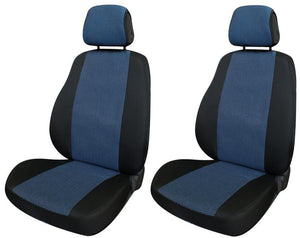 Coprisedili Anteriori Fast&smart Tg. Speciale Tess. Misto Cotone Avio/nero