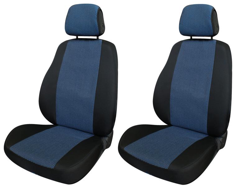 Coprisedili Anteriori Fast&smart Tg. Speciale Tess. Misto Cotone Avio/nero