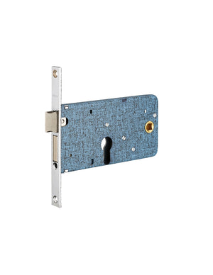 Serratura da incasso a cilindro per porta esterna, asse a 60mm, piastra quadra - THIRARD