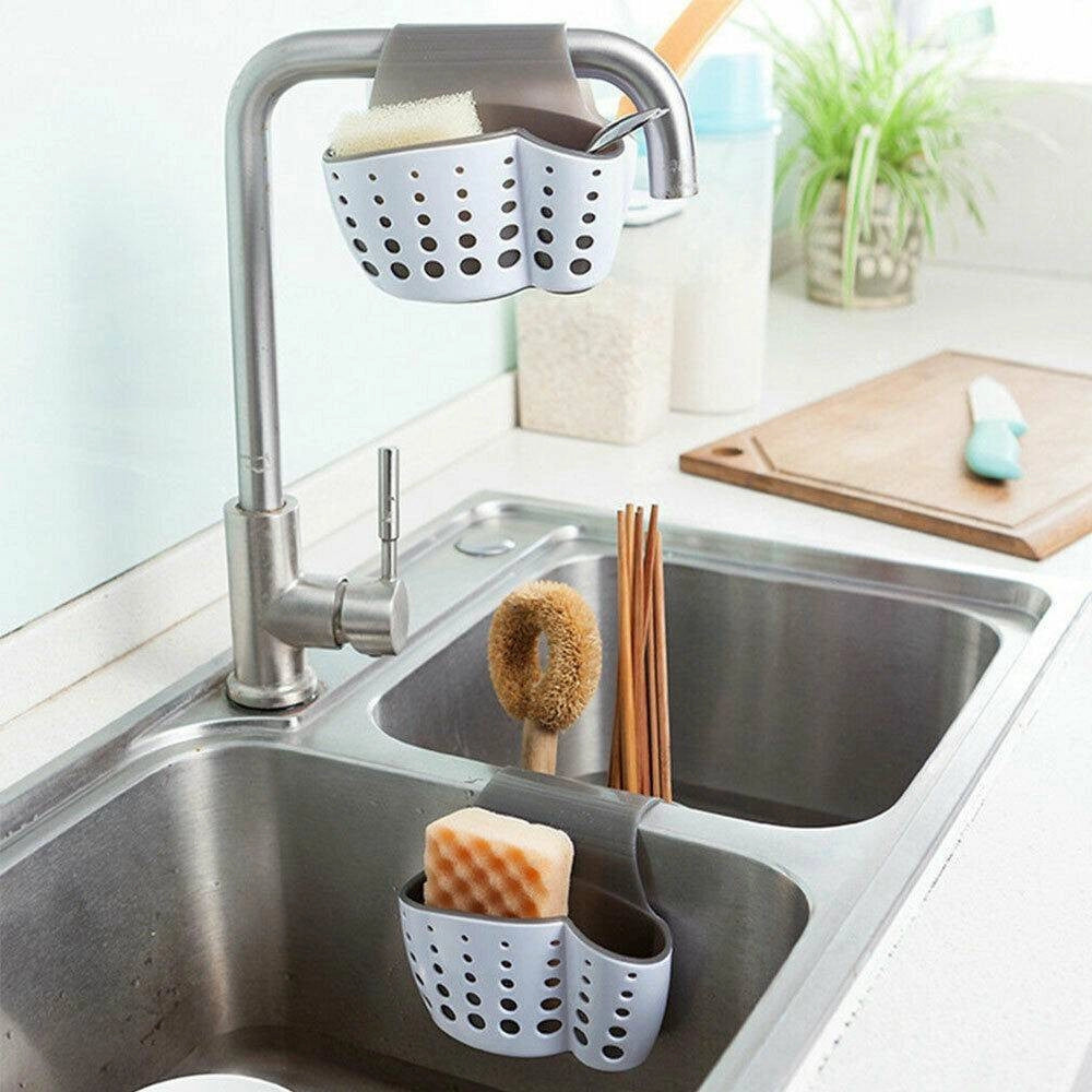 Trade Shop - Porta Spugne Organizzatore Portaoggetti Lavello Cucina Salvaspazio 2 Scomparti -