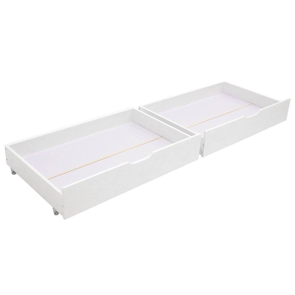 Set di 2 cassetti bianchi sotto il letto MARCEAU