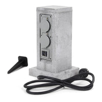 Colonna multipresa effetto granito con 4 prese per esterno IP44 sensore Presa multipla