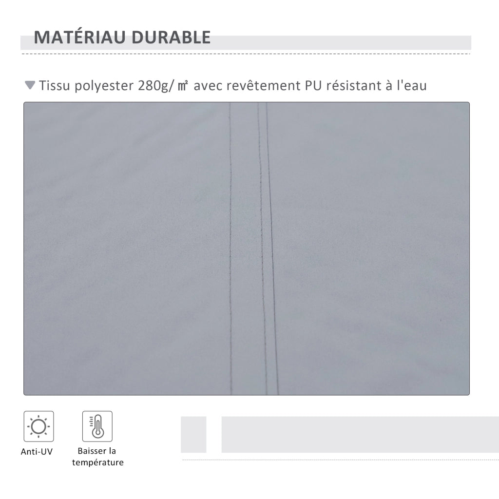 Tenda da Esterno Retrattile per Terrazza e Balcone ¨C zephmum ¨C Grigio 295x245 cm