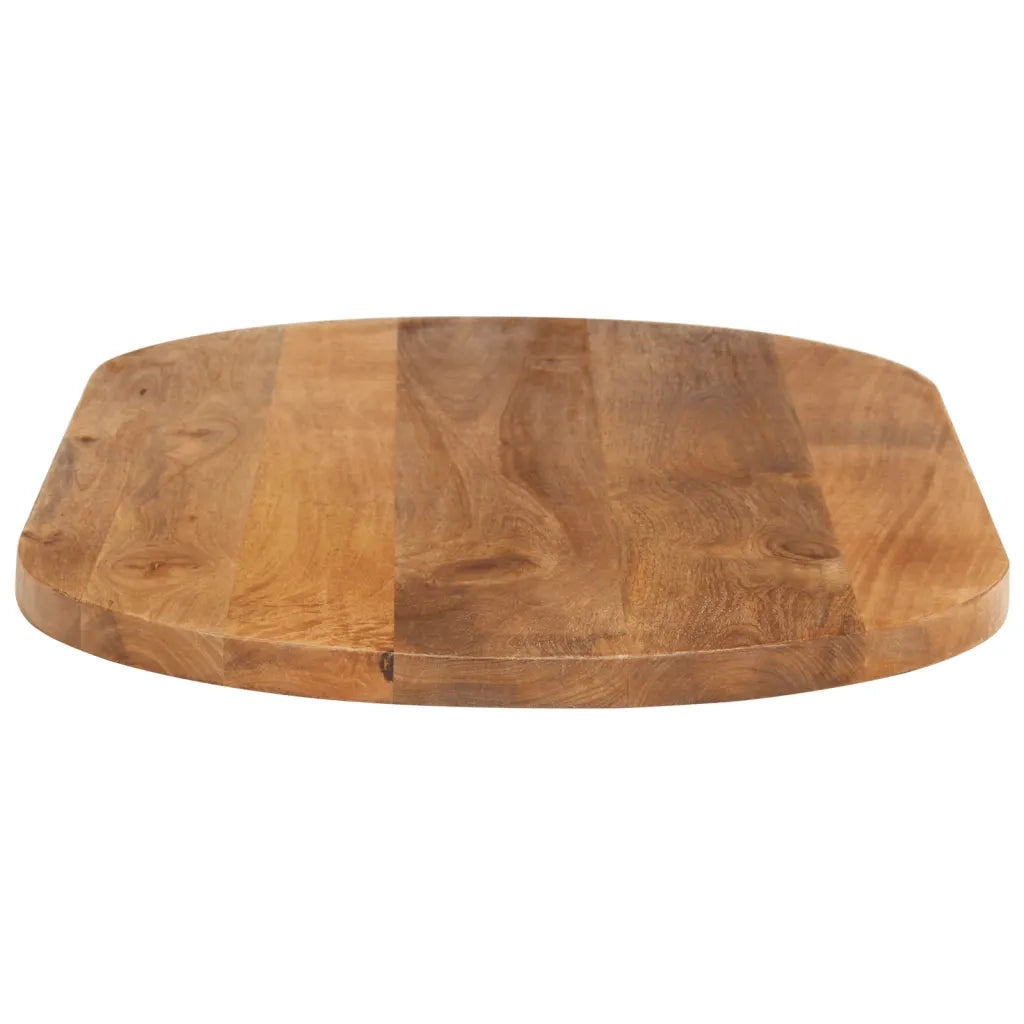 Piano Tavolo 80x40x3,8 cm Ovale in Legno Massello di Mango