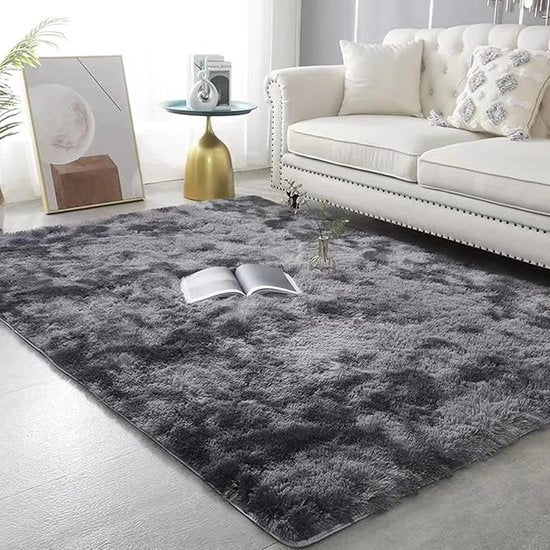 Tappeti per camera da letto, tappeto lavabile, fondo antiscivolo bassopoli per soggiorno, camera da letto, cucina, ufficio 160 x 230 cm
