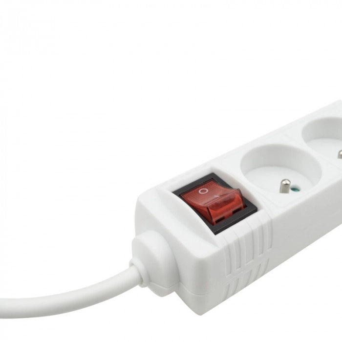 Prolunga elettrica 3 prese 3 m con interruttore Ecolight