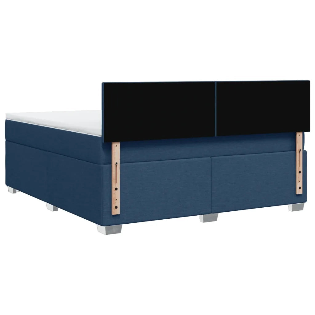Giroletto a Molle con Materasso Blu 180x200 cm in Tessuto