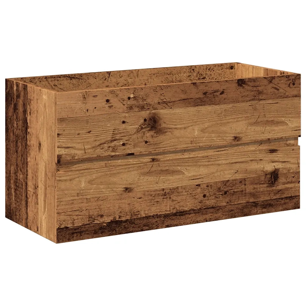 Mobile con Lavabo Integrato Legno Antico 3328925