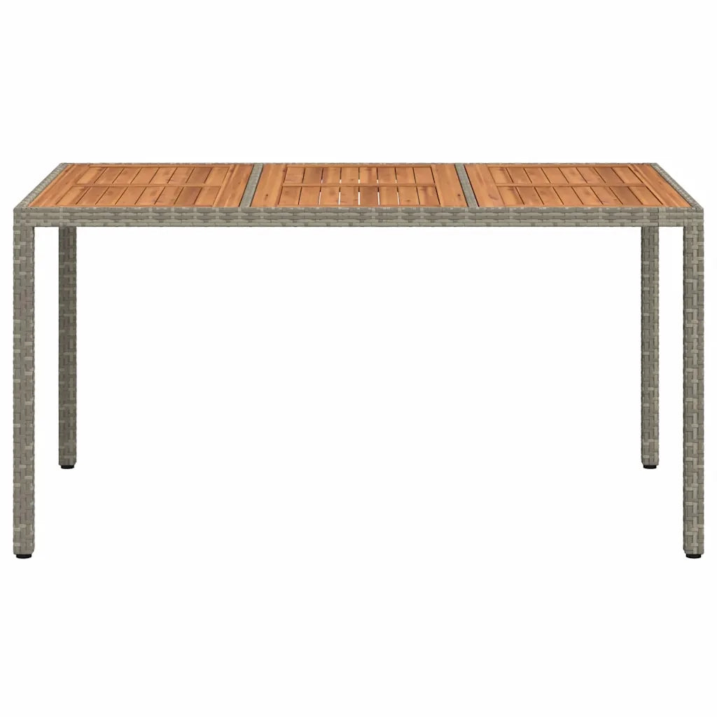 Tavolo da Giardino Grigio 150 x 90 x 75 cm polyrattan 362545